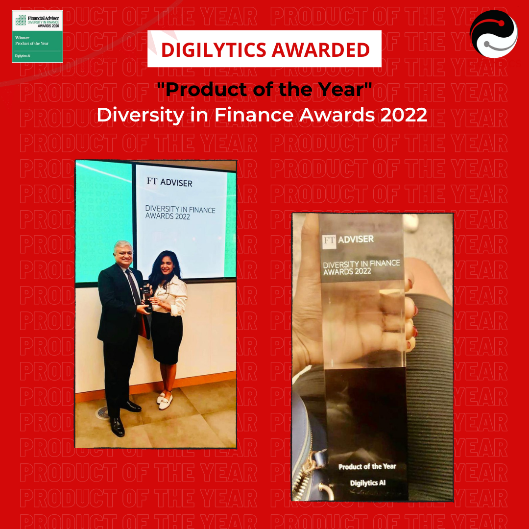 Digilytics AI awarded as ‘Product of the Year’ by FT Adviser Diversity in Finance Awards 2022